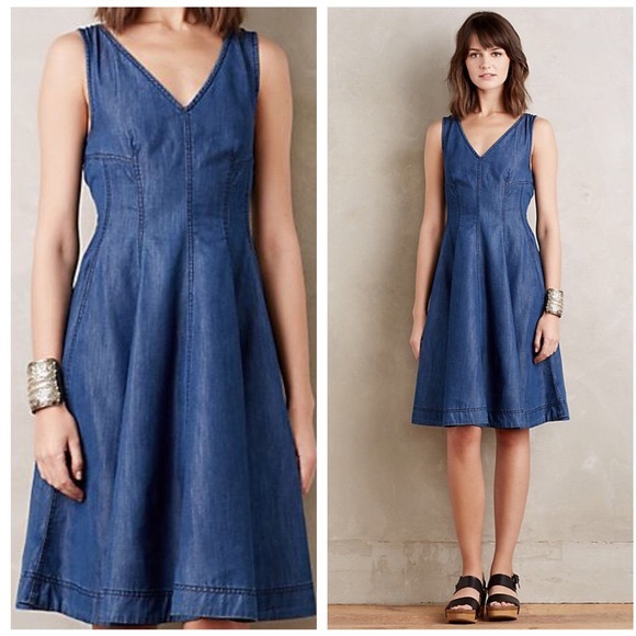 Anthropologie Denim Dress Discount, 52 